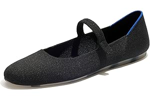 Rothy's The Square Mary Jane Women's Slip-On Shoes, Square-Toe Flats, Made from Recycled Plastic Bottles & Machine Washable