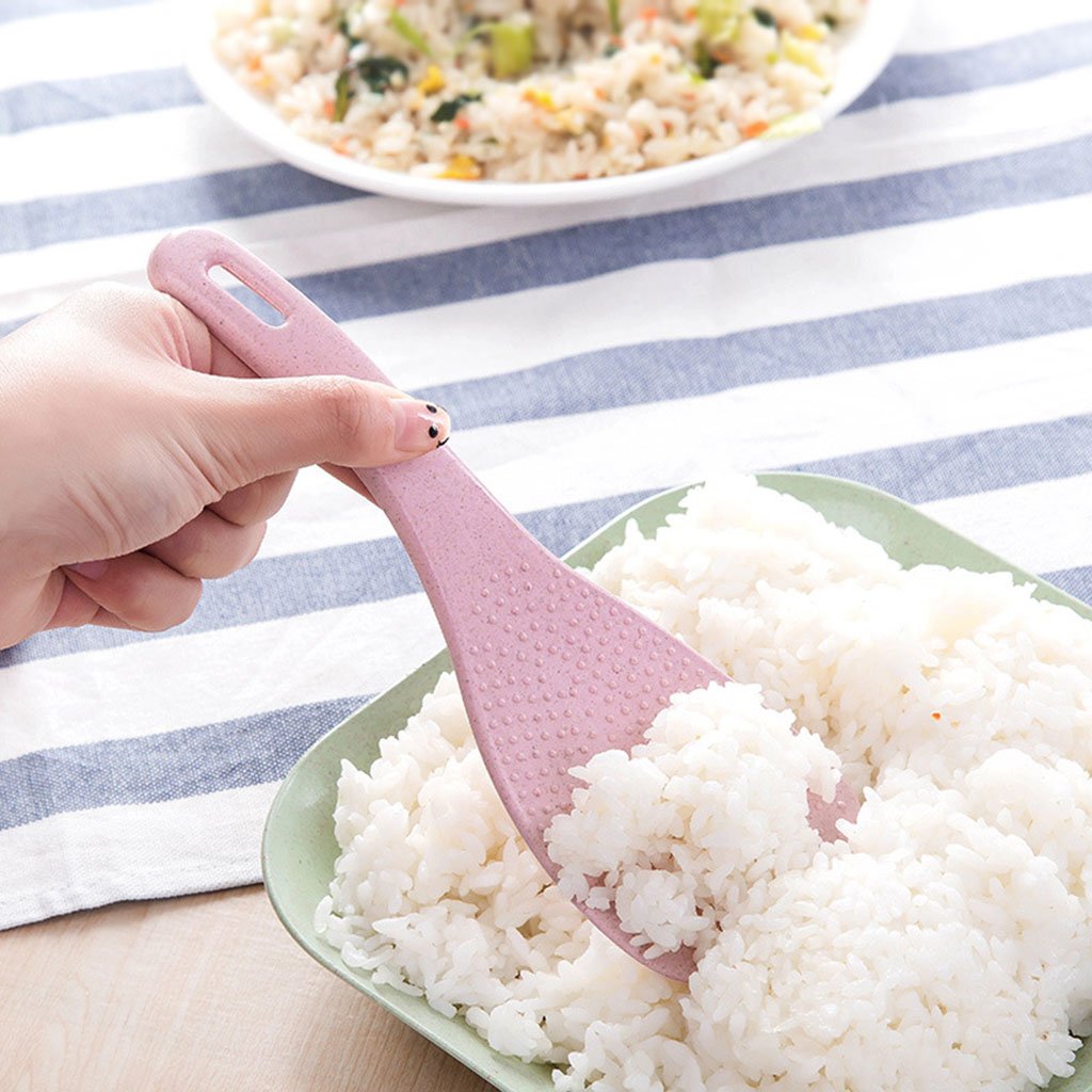 zrshygs Wheat Straw Rice Spoon Cute Household Nonstick Rice Spoon Rice