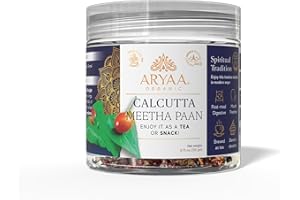 Aryaa Organic Calcutta Paan 8.75oz (250gm)- Elevate Your Snacking Experience | 100% Natural | Digestive Delight | Energy Infused | Vegan | Gluten-Friendly | Non-GMO (Calcutta Meetha)