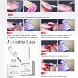 Kanorine Glossy Top Coat and Base Coat Gel Nail Polish Set 15ml x2 view 8