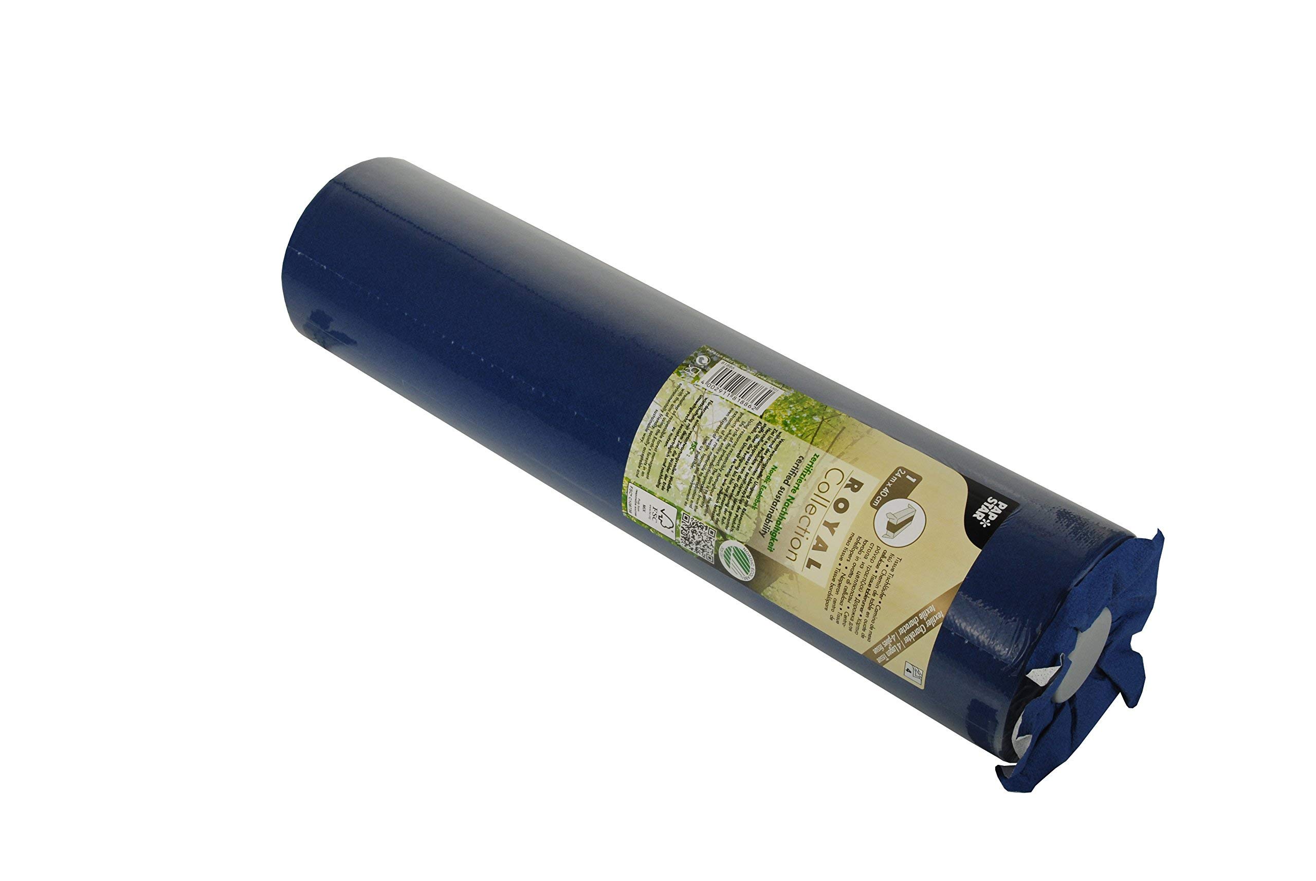 Papstar Table Runner, Tissue, Dark Blue, 24 m x 40 cm