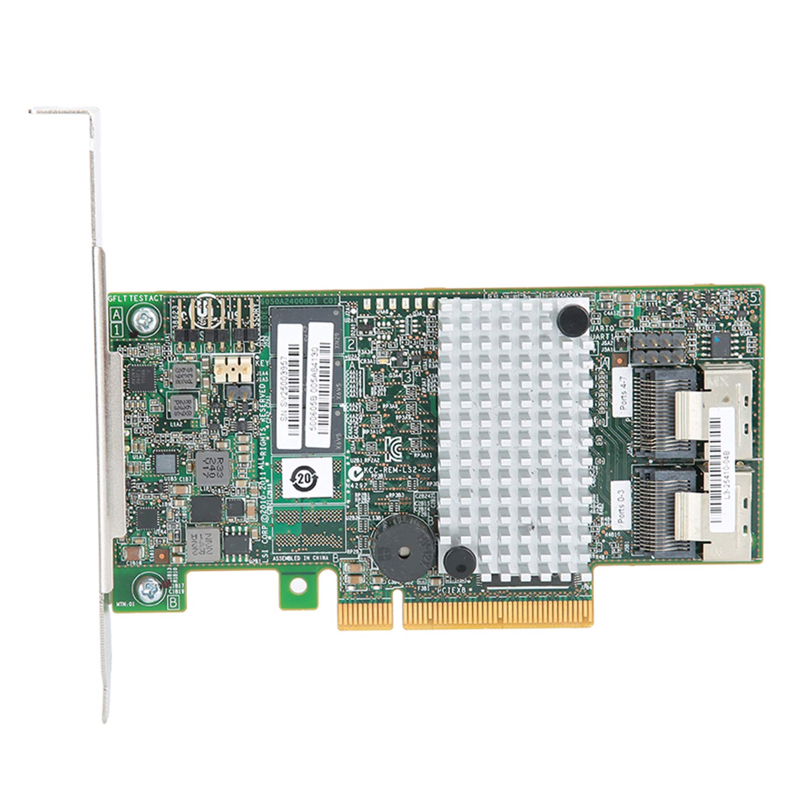Tonysa PCIe SATA card, 6 Gbit/s 8x internal SATA + SAS ports RAID controller PCI Express 2.0 card with master chip: For LSISAS2208 Dual Core ROC, 800 MHz Power PC