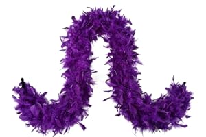 MAOFENG Turkey Feather Boa 1.64 Yards 30g /2 Yards 80g for Halloween Party Costume Decoration
