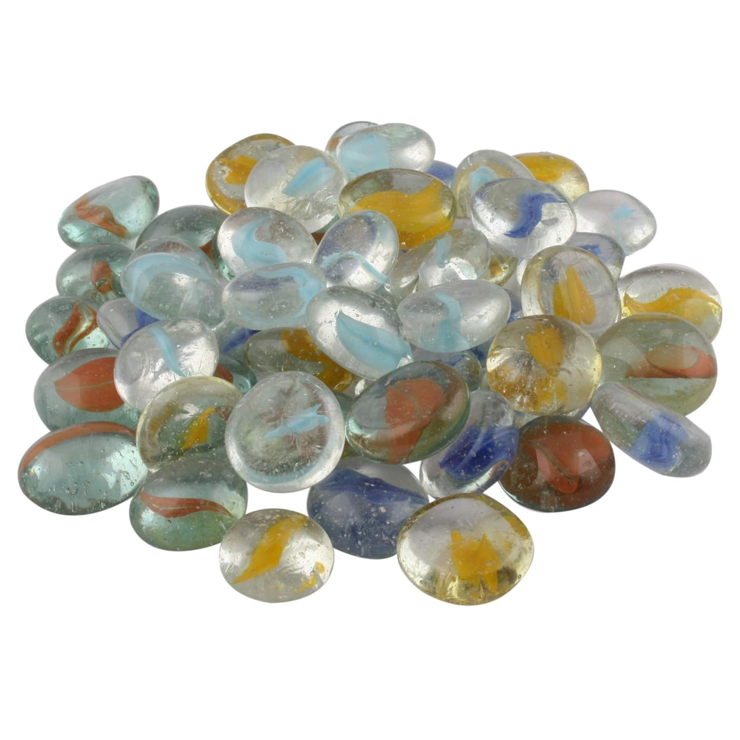 Buy Amazing Stones Half Round Vase Fillers Flower Pattern Glass