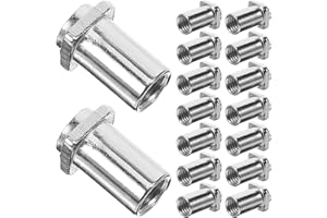 SUPVOX 20pcs Drum Swivel Nuts M5 5MM Inner Diameter Silver, Replacement Accessories for Tom & Snare Drum, Easy Installation, Fits Most Drum