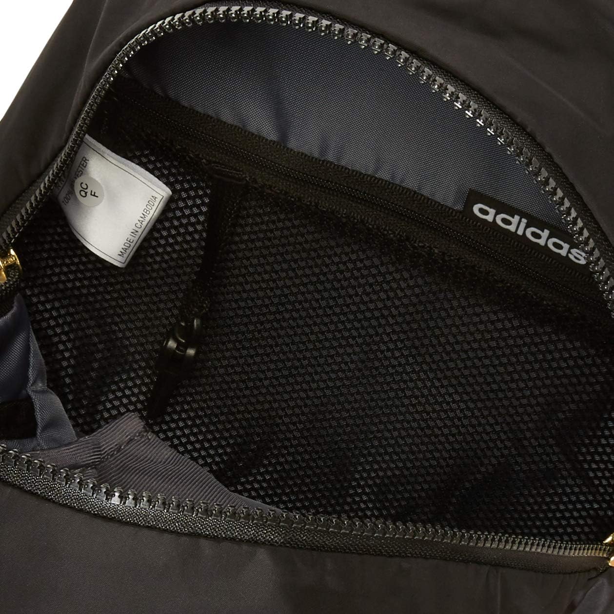adidas Linear Mini Backpack, Black/White/Gold, ONE SIZE: Clothing