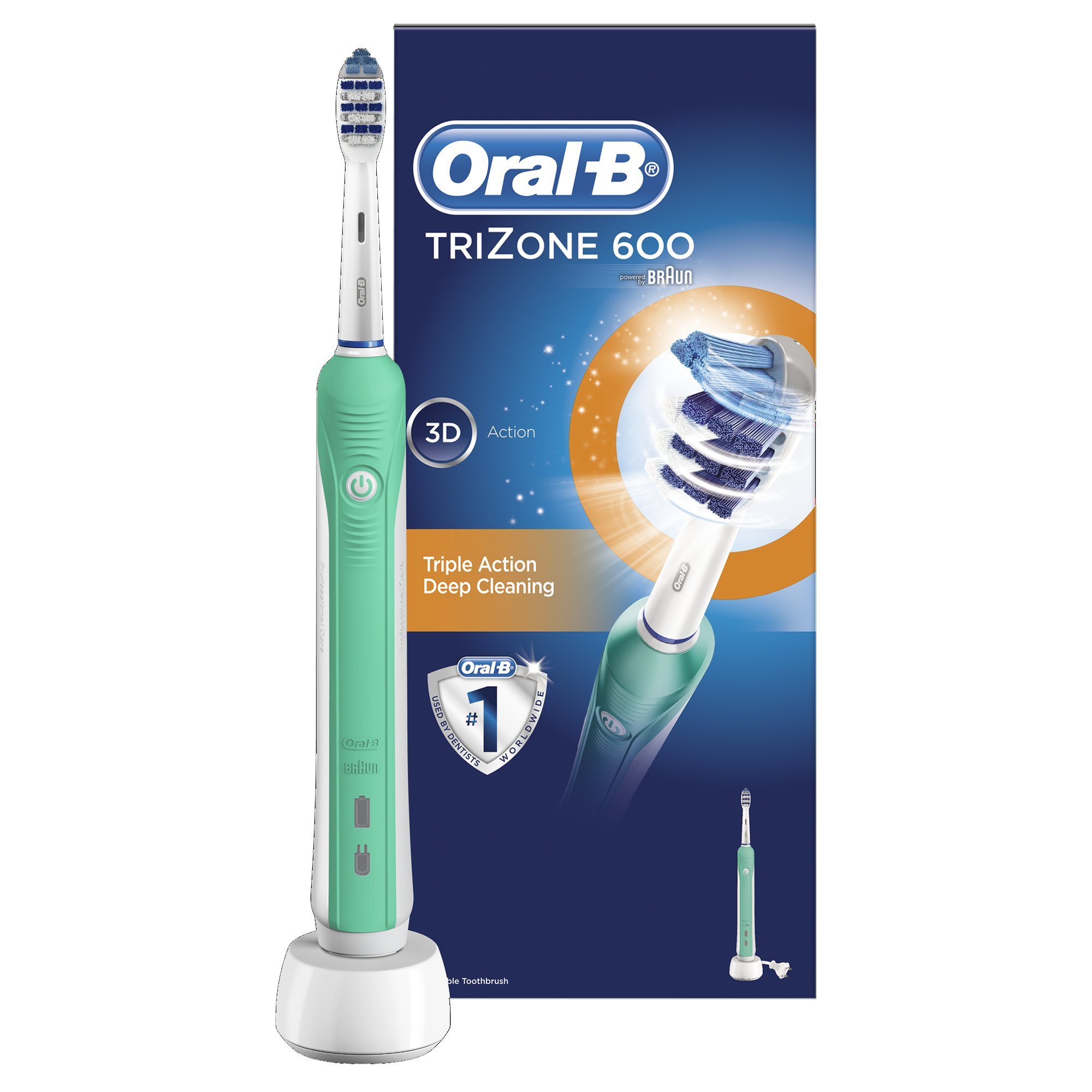 Oral-B Trizone 600 Rechargeable Toothbrush Christmas Special Green Edition