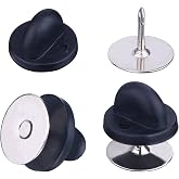 EBOOT 50 Pair Rubber Pin Backs Butterfly Clutch Tie Tacks | Secure Grip Clutch, Fits Standard Pin Posts, Craft Pins Holder, Backings Keeper, Bulk Pack for DIY Badge Making