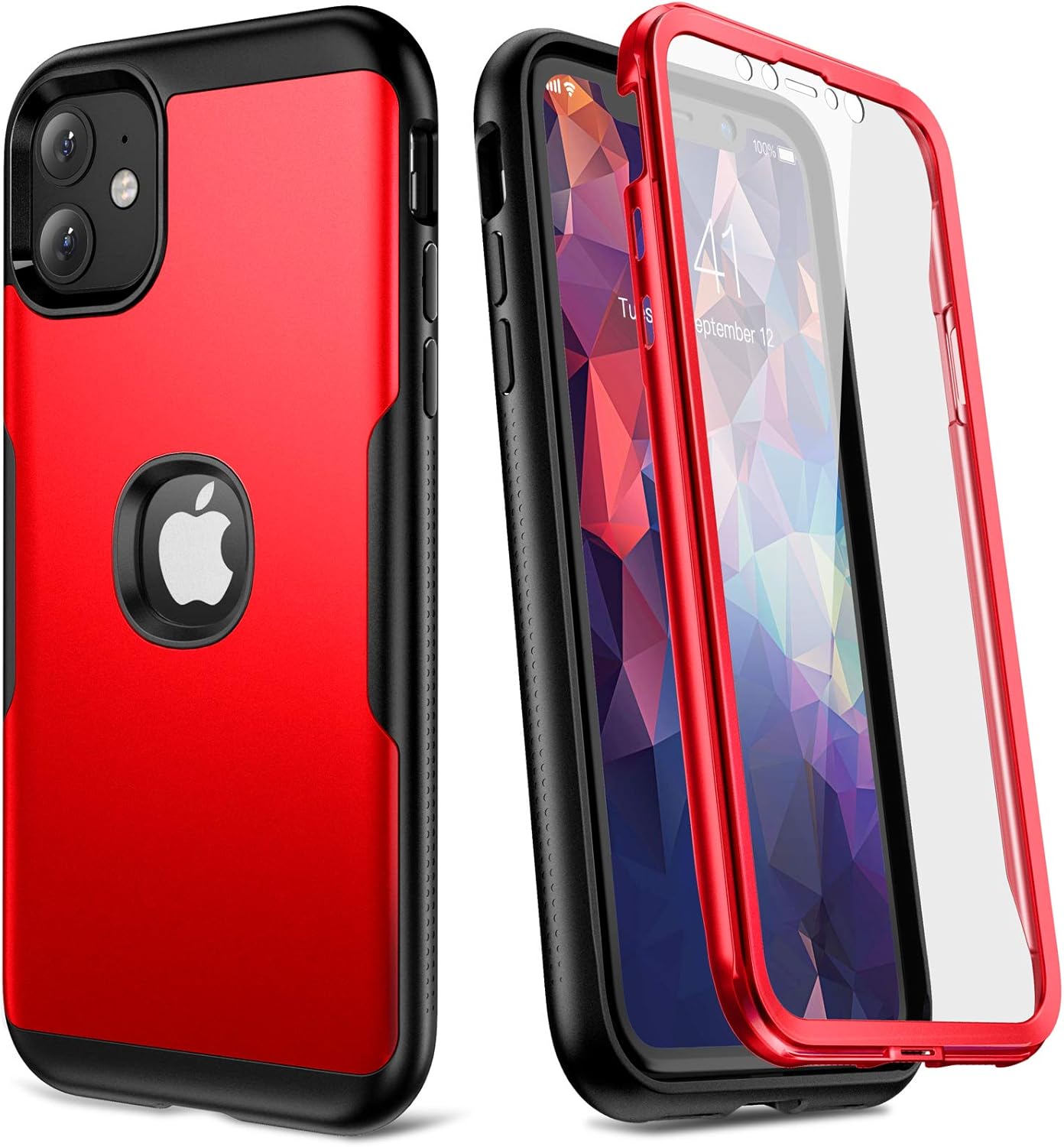 YOUMAKER Metallic Designed for iPhone 11 Case, Full Body Rugged with