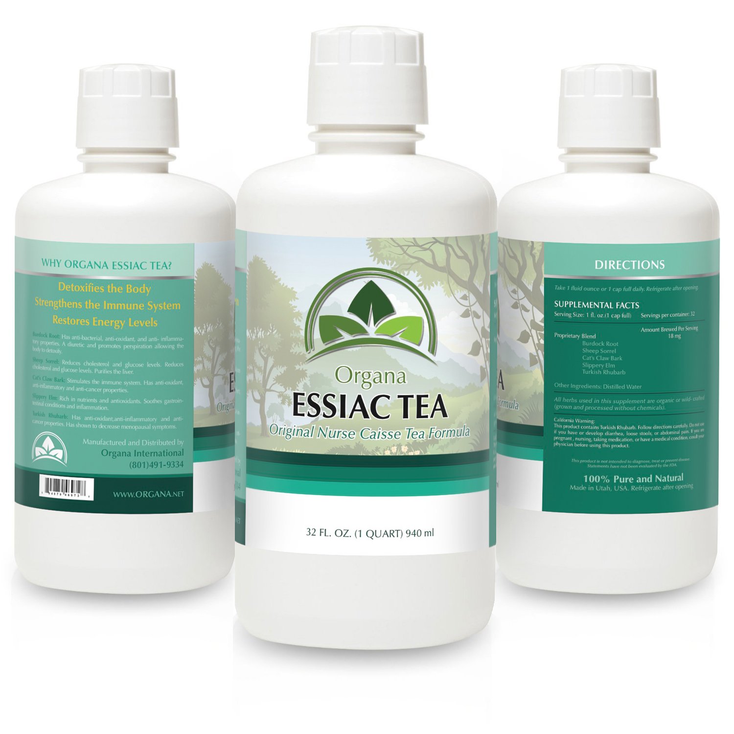 Certified Organic Essiac Tea the Native Herbal Remedy 1 qt 32 Fl Oz