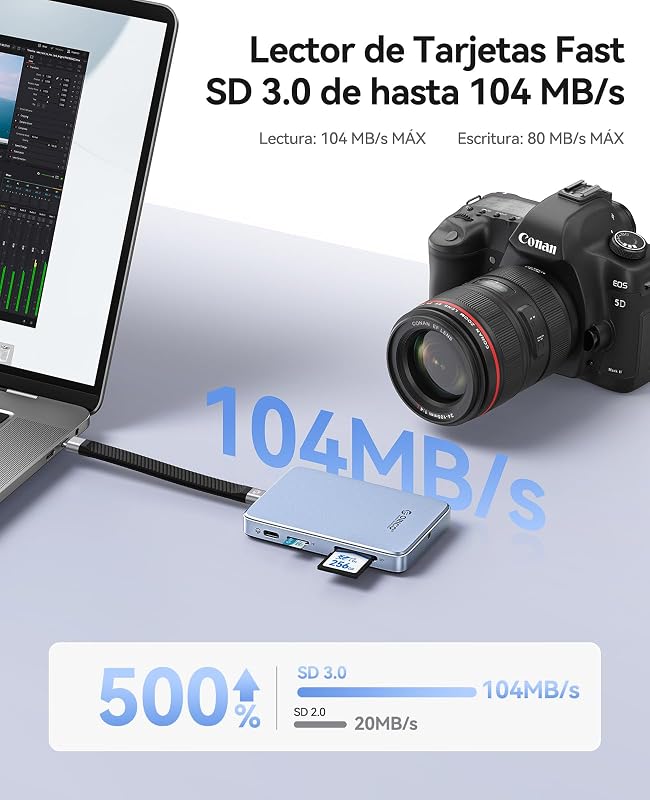 Caixa magnética SSD M.2 NVMe de 10Gbps com base USB-C Compatível com gravação ProRes para iPhone 17/16/15 Pro/MAX/Plus TF/SD PD 100W para SSD 2230/2242/2260/2280 AP80F Preto sem disco