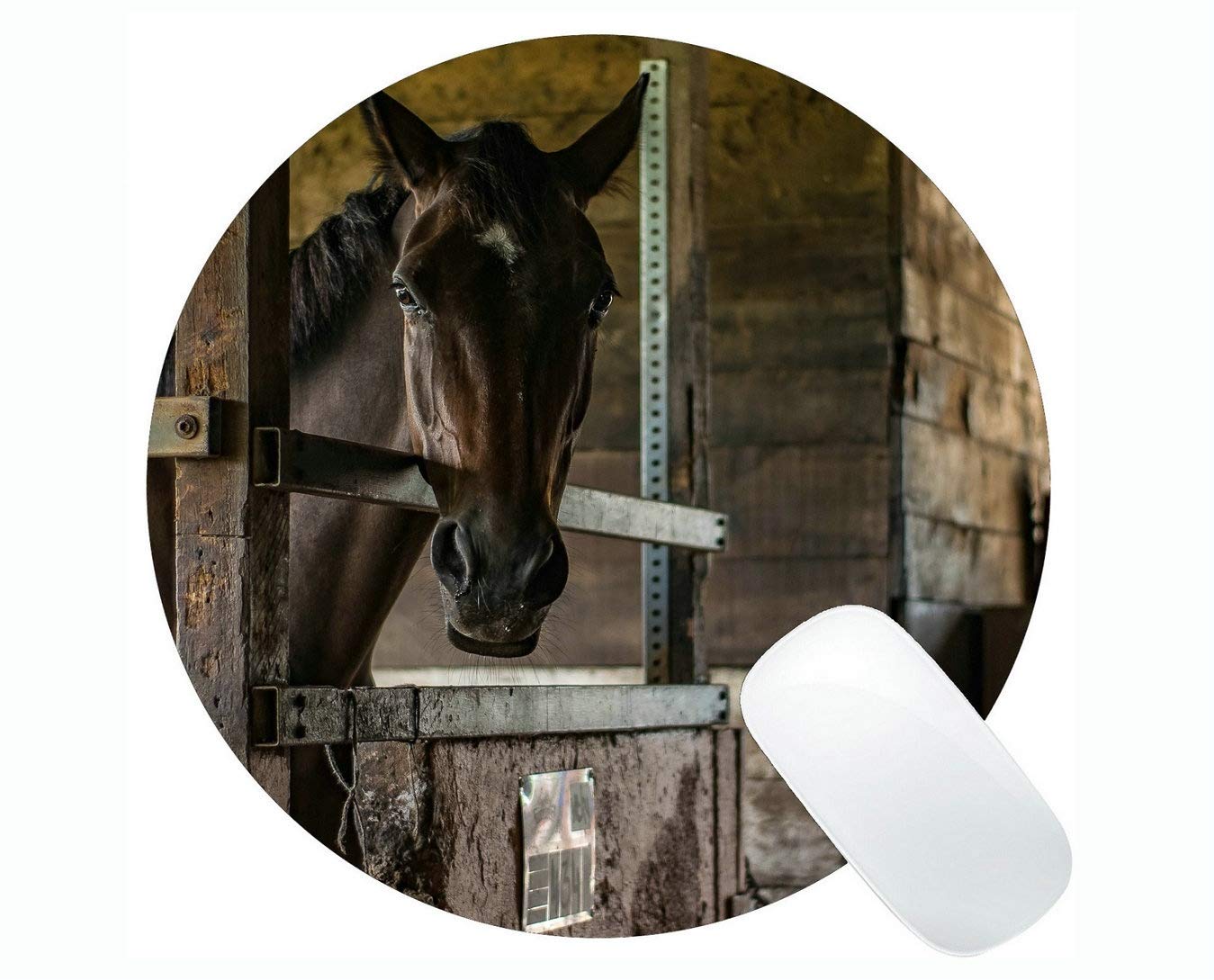 Yanteng Round Gaming Mouse Pad Animal Barn Building Customized