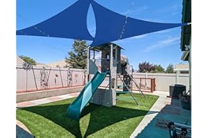 Coarbor 12' x 12' x 12' Sun Shade Sail Canopy Sunshade Outdoor Heavy Duty Triangle Fabric Cloth Screen for Patio Garden Yard Deck Pergola Canopy Blue