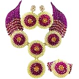 aczuv African Beads Jewelry Set 2017 Nigerian