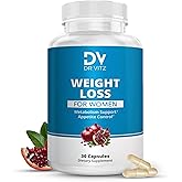 Dr Vitz Weight Loss Pills for Women – Fat Burner & Appetite Suppressant – Metabolism Booster with Chromium, Green Tea & Guarana – 30 Capsules – Caffeine Anhydrous for Energy Support