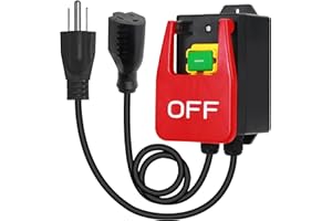 BOSYTRO 120V Paddle Switch, Emergency Stop Switch, Table Saw Switch with Large Stop Sign Paddle for Quick Cut-Off of Power to
