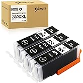 EXCERCUS Compatible Ink Cartridge Replacement for for Canon pg280 bk PGI-280 PGI-280XXL BK Black Ink TankWorks for PIXMA TR7520 TR8520 TR8620 TS6120 TS6320 TS8220 TR8622 TS9120 Printers(3Pack)