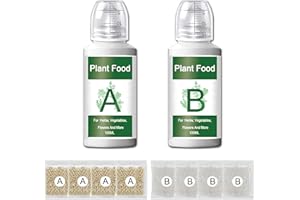 ALIINKD Hydroponics Nutrients (1000ml in Total), A&B Plant Food for Hydroponics Growing System and Potted Houseplants, Plant 