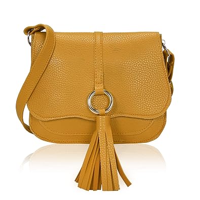 Kleio Stylish Trendy Faux Leather Fringes Cross Body Sling hand Bag For Women/Girls