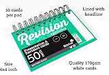 Silvine Luxpad A6 Wirebound Revision & Presentation Cards 50 per Pad 6 x 4 view 2