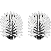 OXO Stee Dish Brush Refill, 2-Pack | Durable Nylon Bristles, Built-In Scraper, Comfortable Non-Slip Grip, Replacement Heads, Dishes, Pots, Pans, Dishwasher Safe