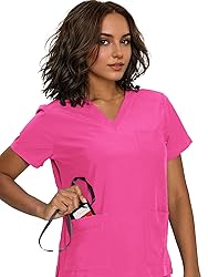 floralhue Scrubs for Women, V-Neck Scrubs Top