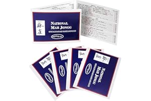 ZITOOP Mahjong Cards, 1PCS National Mahjong Cards Official Standard Hands and Rules Mahjong Cards Large Print Mahjong Scorecard (Blue)