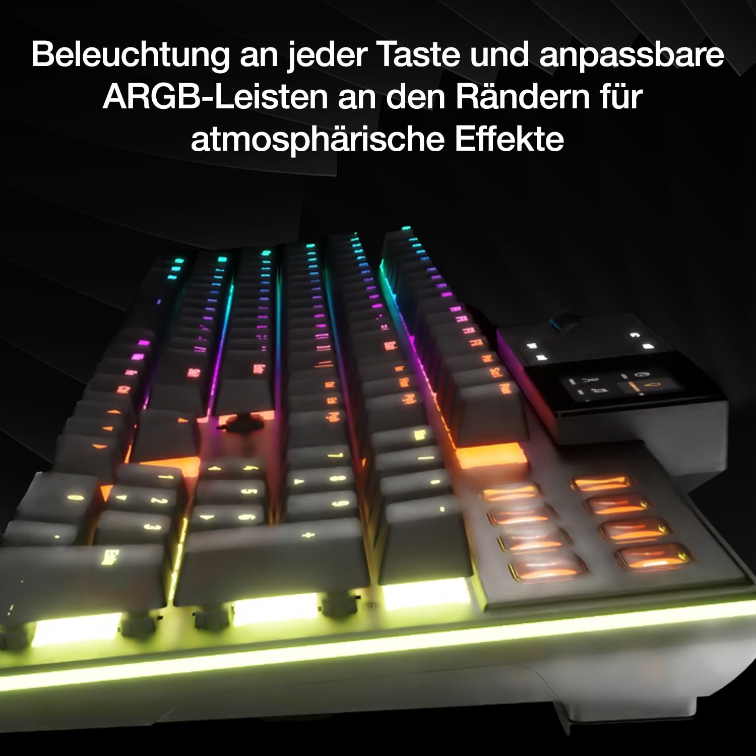 be quiet! Dark Mount Silent Linear DE ISO Gaming Tastatur, 8 Display-Caps 7
