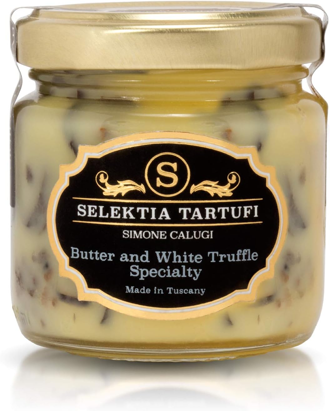 Selektia Tartufi Italian White Truffle Butter - Premium Gourmet Butter Spread Made in Tuscany, Italy, Made with Butter Bianchetto Truffles and White Truffles, Gluten Free 75g