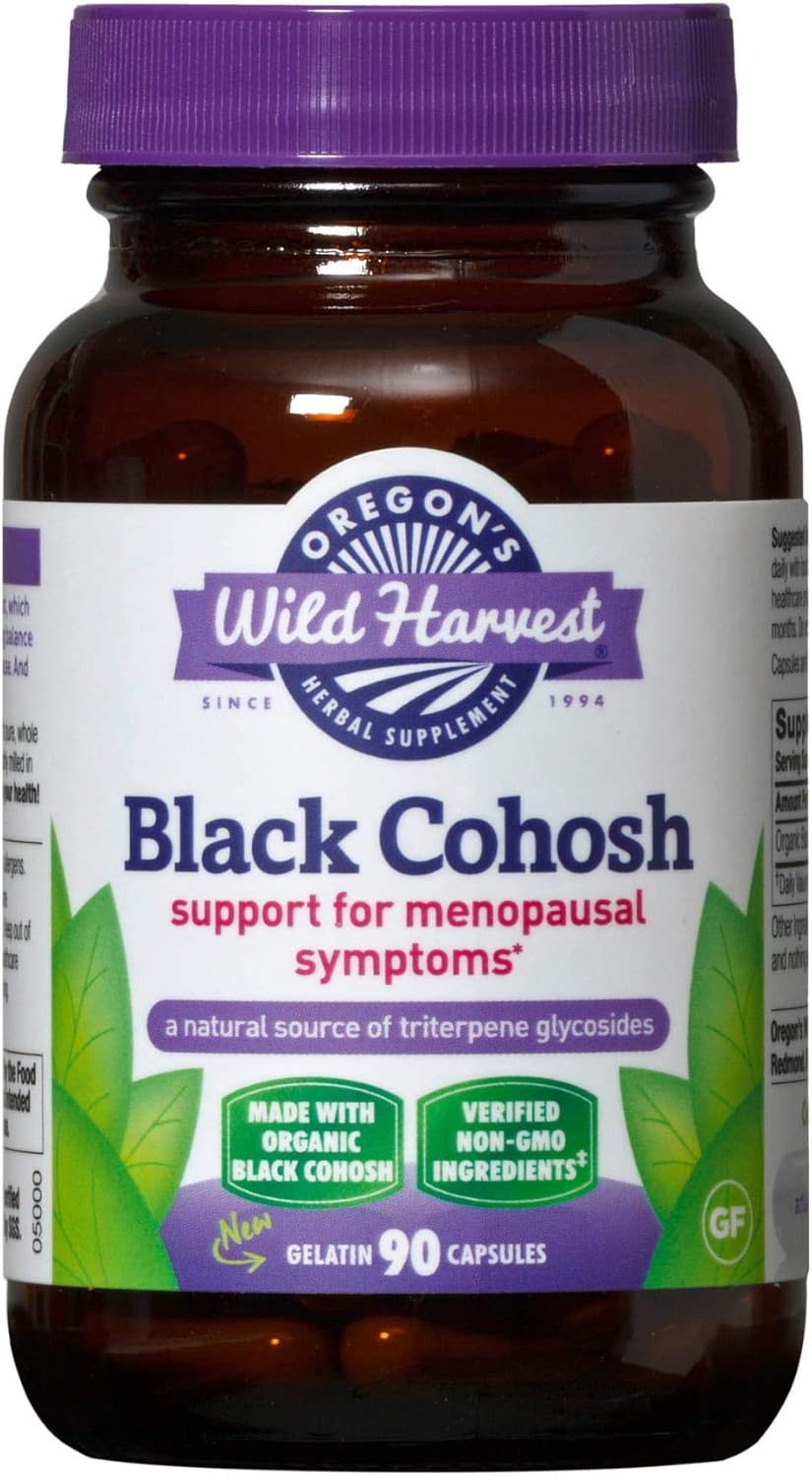 Oregon's Wild Harvest Black Cohosh Organic Herbal Supplement, 90 Count