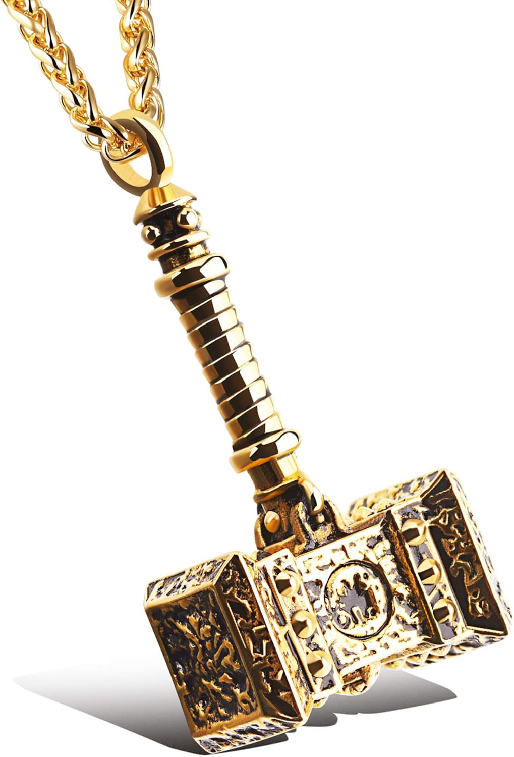 Retro Norse Large Thor's Viking Hammer Pendants Necklace for Men Boys