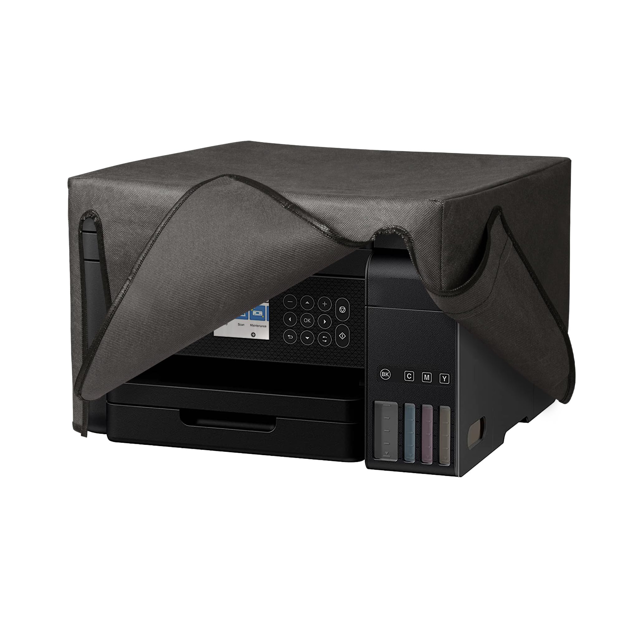 kwmobile Dust Cover Compatible with Epson Eco Tank ET-3850 / Eco Tank ET-4856 - Printer Case - Fabric Protector Cover - Dark Grey