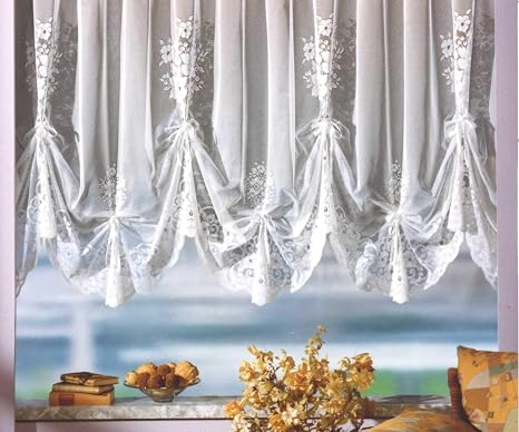 Gardine Vorhang Hochraff Store Bogenstore Gerafft Jacquard