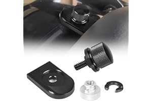 BAKAFOH Black Style Rear Fender Seat Bolt Lock Screw Tab Knob Cover Nut Mount Kit Fit for Harley Touring Street Glide Road King Dyna Sportster 1996-2024 Accessories