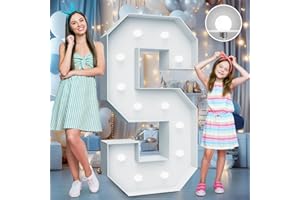 TEEBLOOM 4FT Marquee Light Up Letters - Cool White Light Up Letters S with Fixed Water Bag, Party Decoration Large Marquee Light Up Letters can Be Used for Wedding Decoration, Birthday Party Decoration