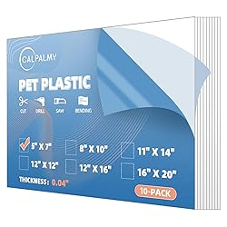10 Pack of 5" x 7" PET Sheet/Plexiglass Panels