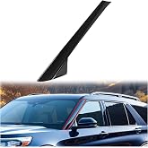 Left A-Pillar Molding Windshield Trim Compatible with 11-19 Explorer 4 Door | Outer; Compatible with 2011-2019 Ford Explorer 4 Door Utility; Replace for BB5Z-7803145-AA, BB5Z-7803137-AB W/Side Tape