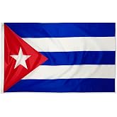 DANF FLAG Cuba Flag 3x5 Foot Cuban National Banner | Fade Resistant, Brass Grommets, Canvas Header Thick Polyester Flag 3 X 5 Feet