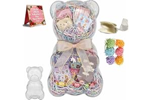 Large Plastic Bear Container, Giant Bear Container Jar, Clear Bears Gift Box Dispenser, Valentine’s Day Fillable Bears Orname