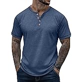 Sailwind Mens Henley Shirts Casual Lightweight Summer T-Shirt Cotton Maverick Short Sleeve