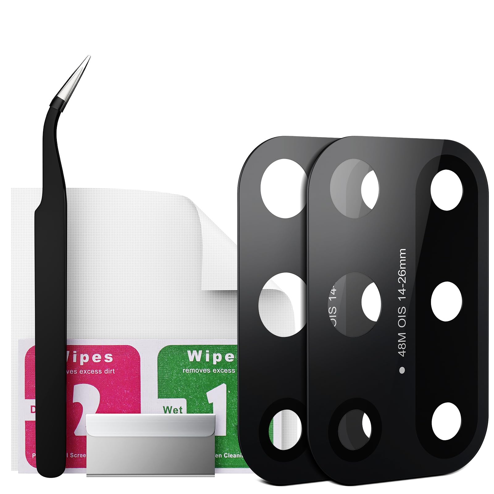 Eonpam 2 Pack Rear Back Camera Lens Glass Replacement for (Oneplus 8T) Original Quality with Professional Repair Kit