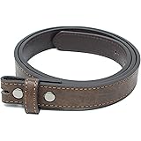 BC Belts Womens Thin Leather Belt Strap with Vintage Distressed Texture 1" Wide with Snaps