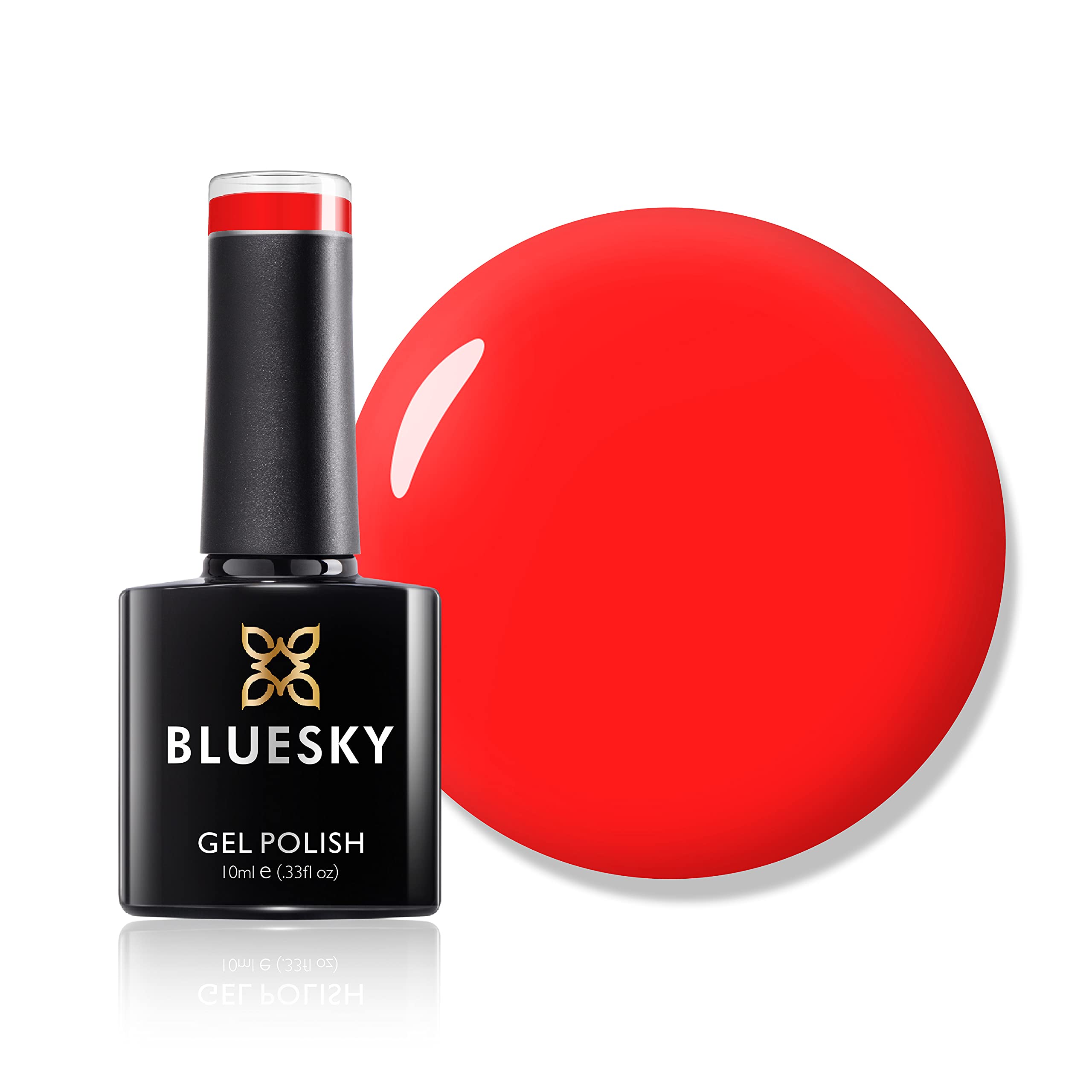 Bluesky Gel Nail Polish, Vampire Bite Neon31, 10 ml Bright Fire Orange, Long Lasting, Chip Resistant, 10 ml (Requires Drying Under UV LED Lamp)