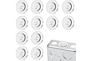 LITGURU 12 Pcs 1 inch Knockout Seal Electrical Box Knockout Plugs Removable Seals for Conduit Pipe Assorted Sizes to Suitable Unused Electrical Box Openings