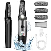 Electric Callus Removers for Feet, Smooth Pedicure Wand Rechargeable Electric Foot File,Professional Pedicure Tools for Dry, Dead, Cracked, Hard Skin, at Home Feet Spa Care Kit for Men & Women