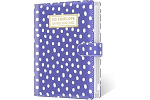 Rnivvi 100 Envelopes Money Saving Challenge Budget Binder, Cute A5 Savings Challenges Book with Cash Envelopes, Envelope Chal