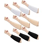 Janmercy 9 Pairs Arm Protectors for Thin Skin and Bruising Arm Guards Elderly Protective Sleeves for Gardener Working