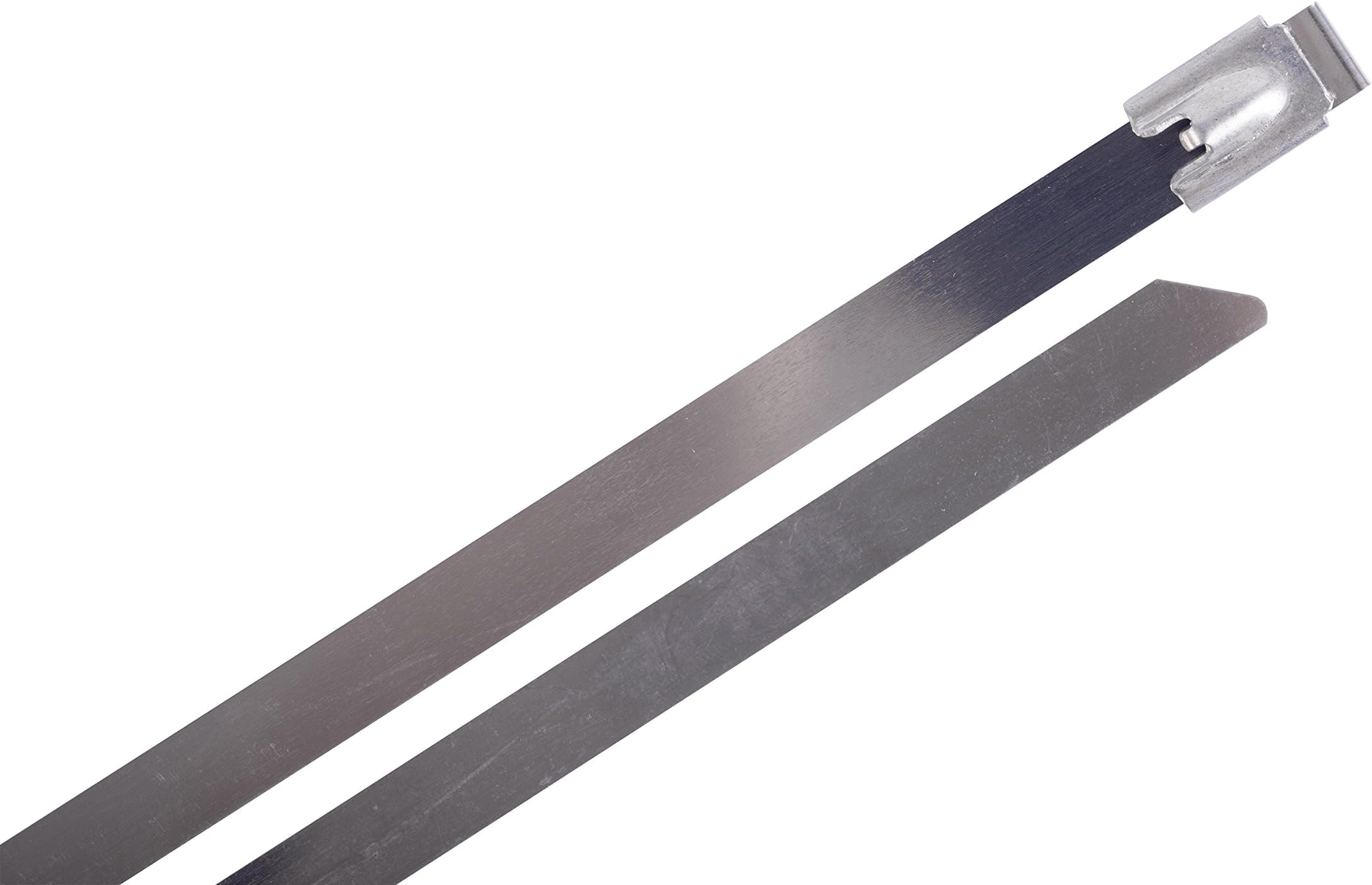 SecuriTie CTSS8-1005 Stainless Steel Cable Ties, 8 Inch., 100 Lbs. Tensile Strength, Wire & Cord Management / Industrial / Household Use, Nylon Zip Tie, 5 Pk