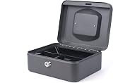 Pavo Premium 8-Inch Metal Cash Box 20 x 16 x 9 cm with 2 Keys view 3