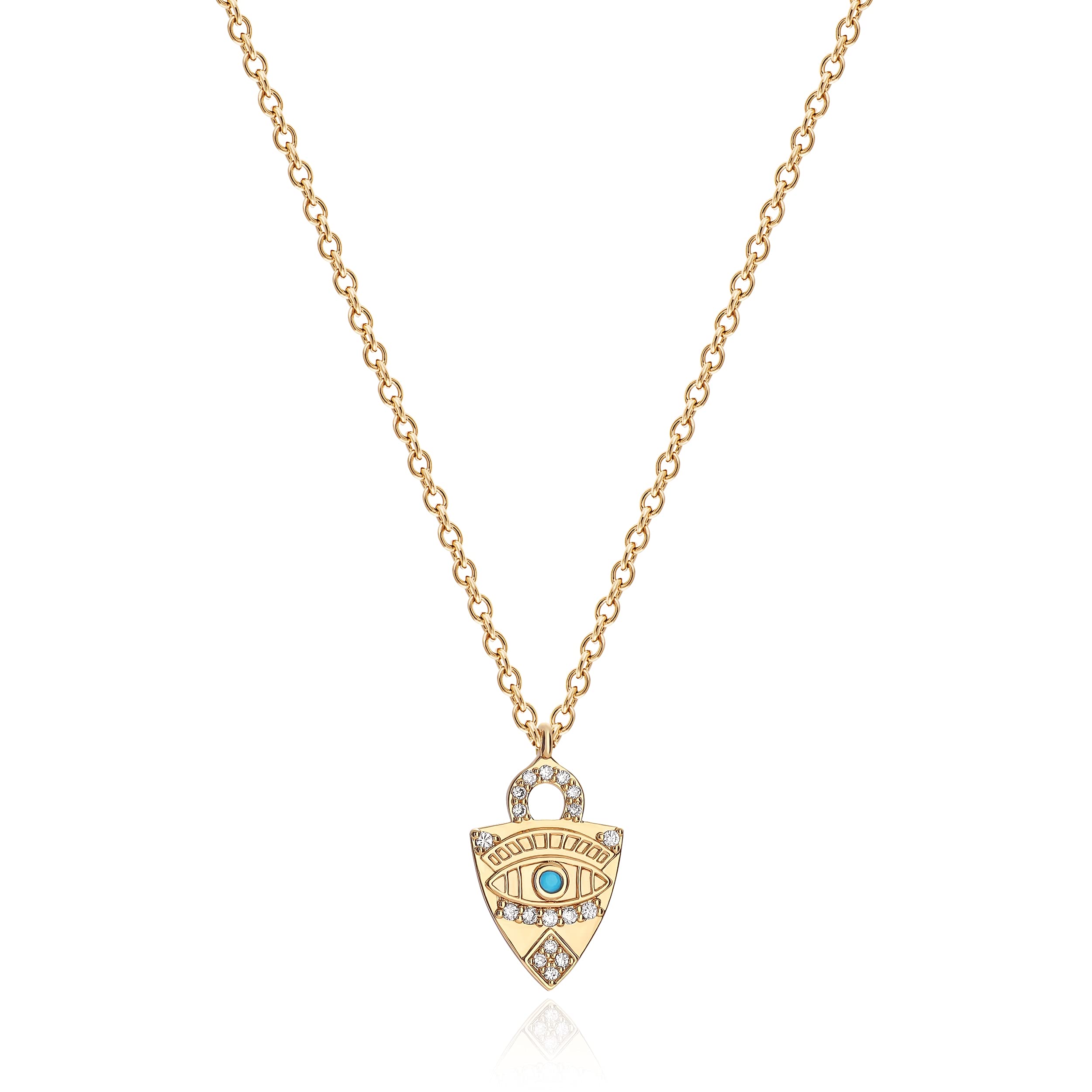 Bemoly 14K Gold Evil Eye Pendant Necklaces For Women Dainty Turquoise Coin Boho Minimalist Chain Choker Necklace Jewelry